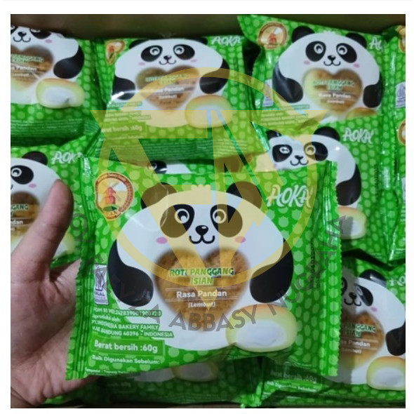 

BEST PROMO!!! AOKA ROTI PANDA PANGGANG ISIAN SELAI PANDAN 60g