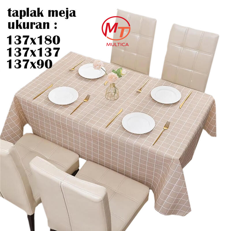 Multica Home Official Taplak meja plastik taplak meja waterproof 137x180 137x90 137x137 taplak meja