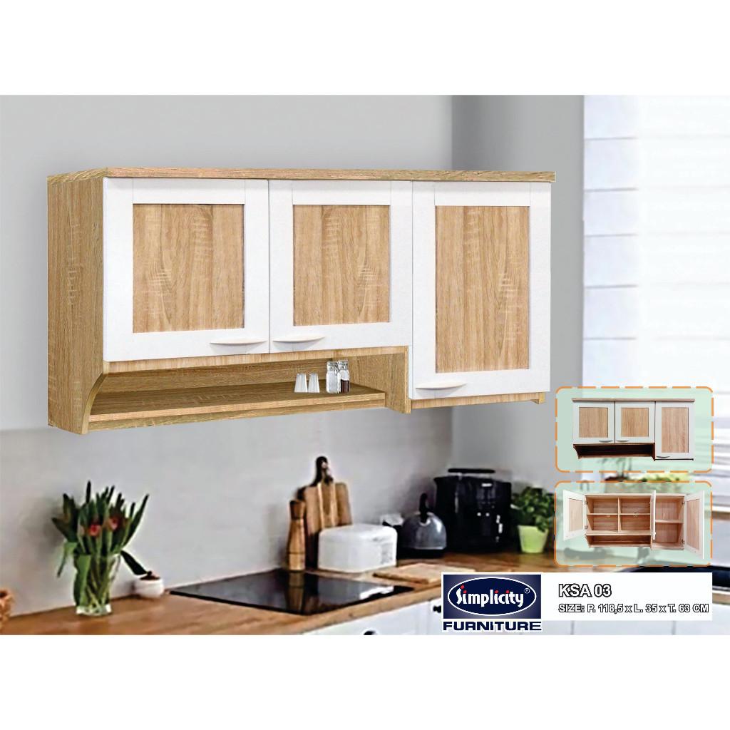 Riraplastic - Simplicity Kitchen Set Atas | Kitchen Set | Lemari Atas Kitchen Set | Rak Gantung Mini