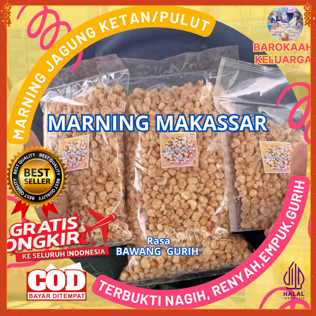 

MAKARONI Cemilan MARNING JAGUNG SuPer SULTAN/ MARNING JAGUNG SUPER EMPUK (250gr) GURIH BAWANG HARGA SPESIAL