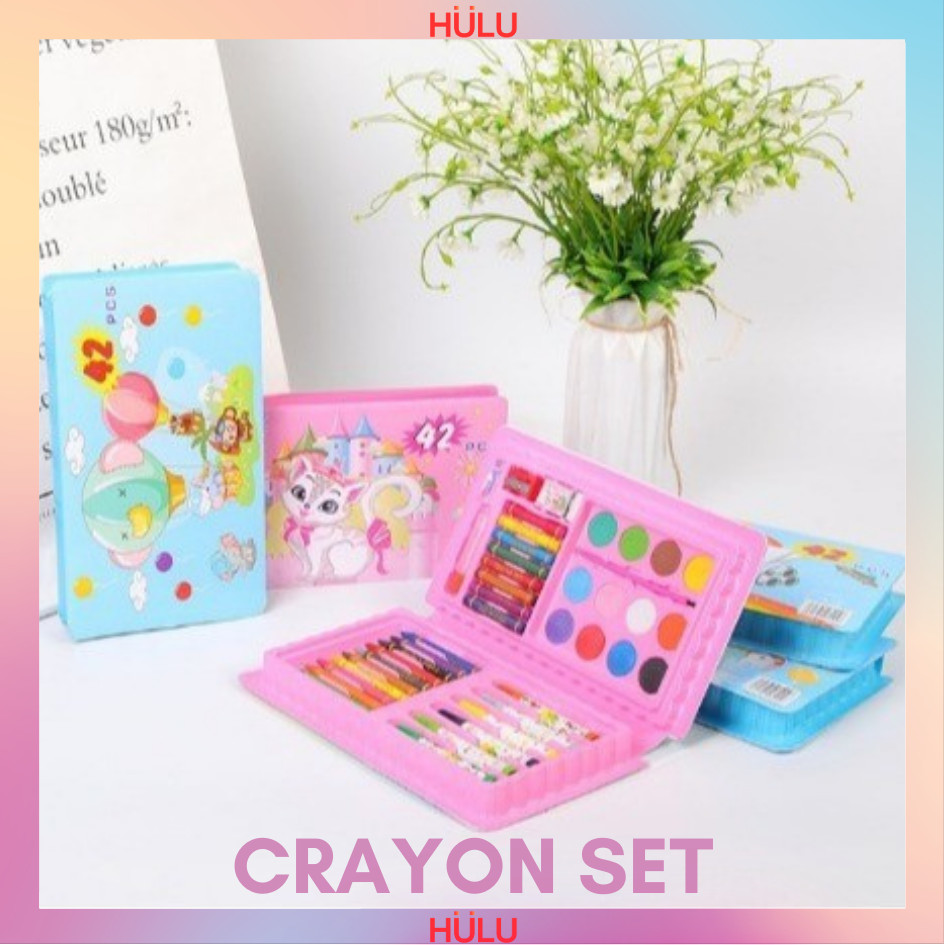 

Crayon Mewarnai 42Pcs / Crayon Lukis Anak / Set Alat Melukis Menggambar Anak Lengkap Murah Berkualitas lengkap