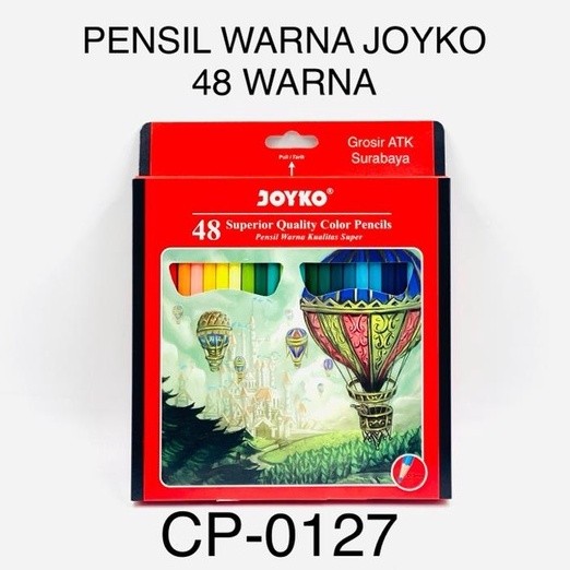 

( StaLand ) Pensil Warna / Pensil Gambar / Color Pencil JOYKO 48 WARNA PANJANG CP-0127