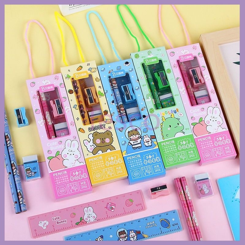 

Tesco Alat Tulis Set Alat Tulis 5-in-1/ Set Pensil Pola Kartun