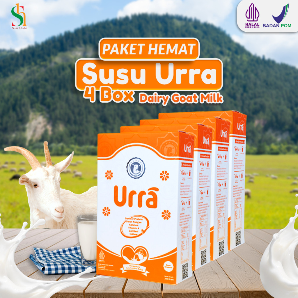 

TERBAIK Urra Susu Kambing Saanen Susu Penambah Berat Badan Anak dan Penambah Tinggi Badan anak - 4 Box