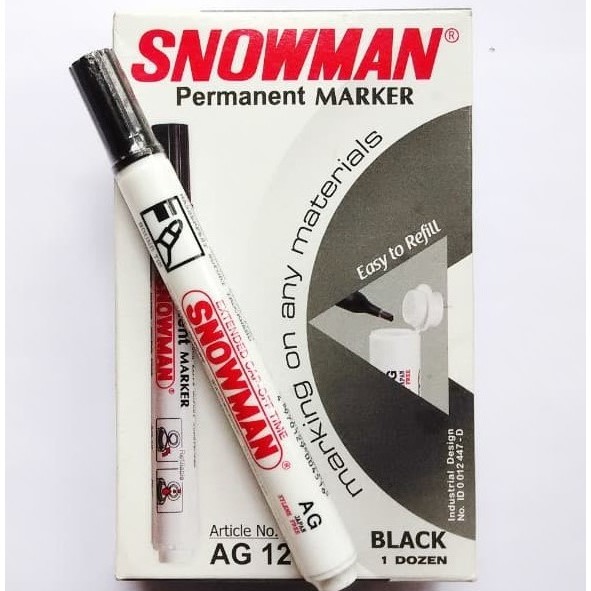 

Spidol Permanent Marker SNOWMAN AG-12 (pcs)