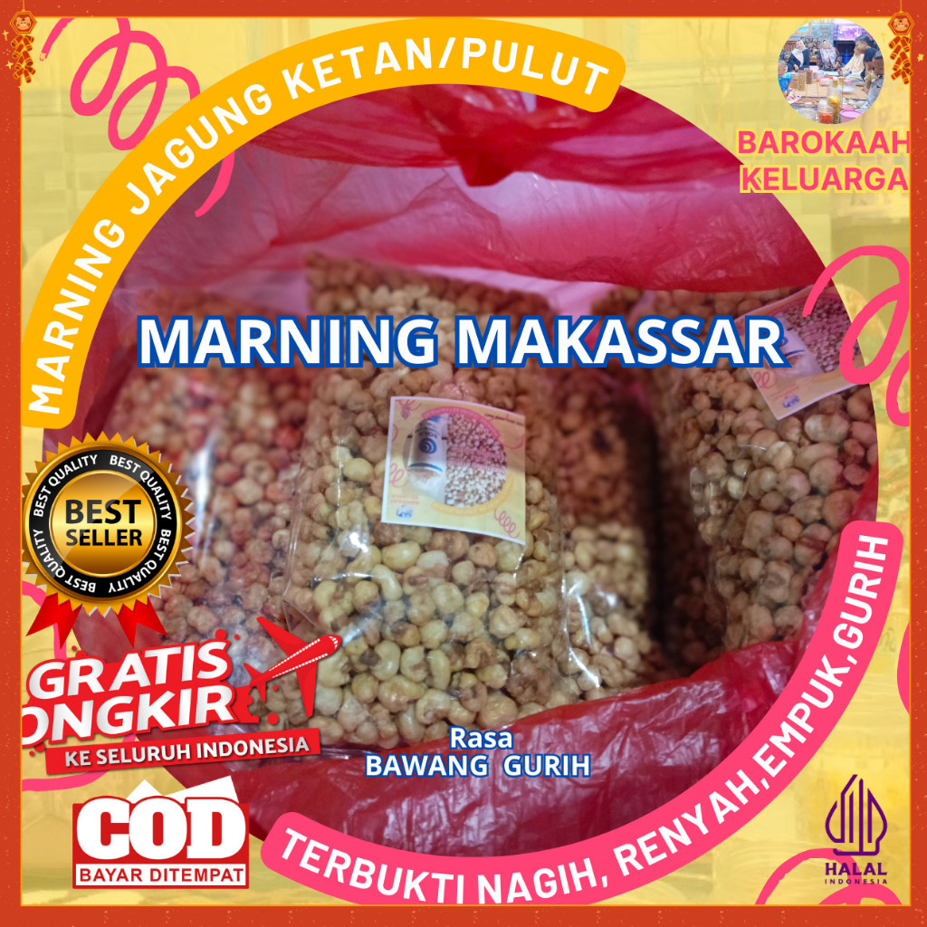 

Makaroni Snack Marning Jagung Sultan/ Marning Jagung Super Empuk/ Marning Sultan Jagung Ketan Kiloan 100 Gr, 250 Gr 500 Gr, 1kg Gurih Bawang Harga Spesial