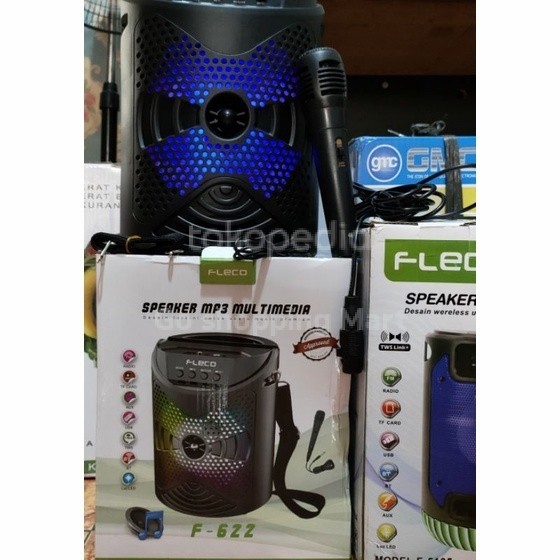 (COD) GSM SPEAKER BLUETOOTH FLECO F-622 SUBWOOFER 6,5INC/FREE MIC