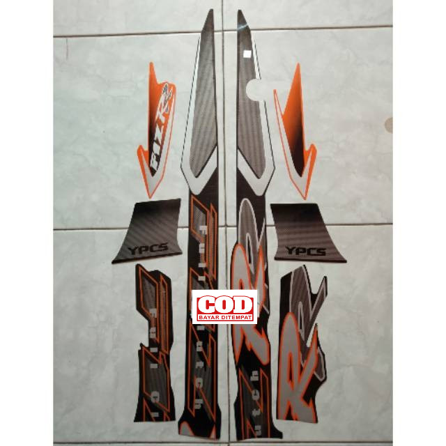 Striping fiz r 2001 hitam orange kualitas super premium