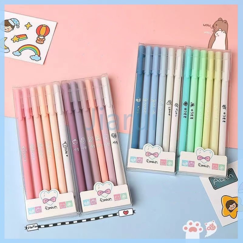 

Jiarui Pena gel estetika Morandi 0.5mm/6 pena gel Pena cair seri Morandi
