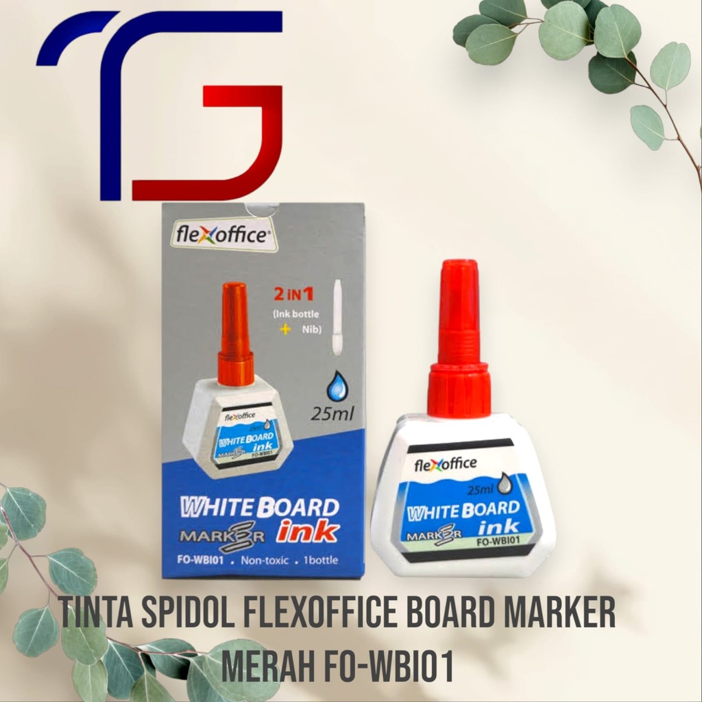 

Tinta Spidol Refill Flexoffice Board Marker Merah Murah FO-WBI01