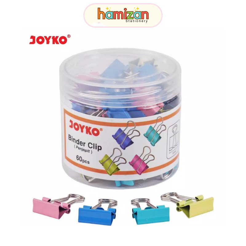 

Binder Clip warna Pastel Bc 105PTL Joyko ( 60 pcs ) / Binder Clip No.105 PASTEL COLOR isi 60pcs Klip Penjepit Kertas Joyko Murah Berkualitas