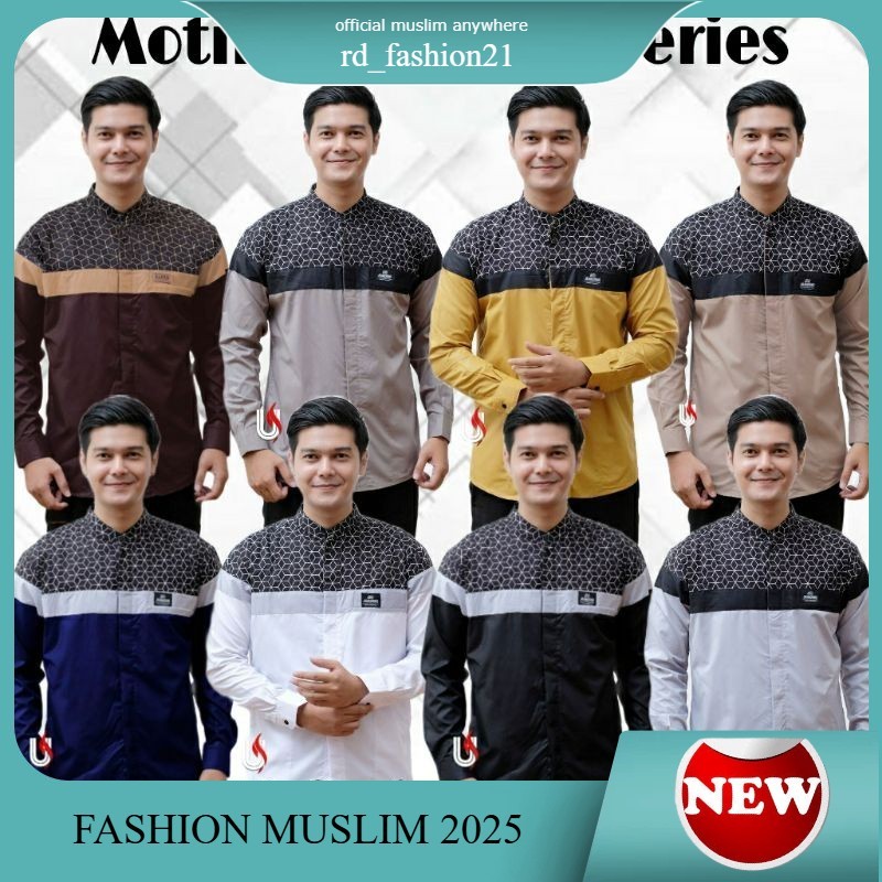 Baju Koko Muslim Pria Lengan Panjang Kombinasi Batik Motif Senopati Atasan Muslim Pria Terbaru Kemej