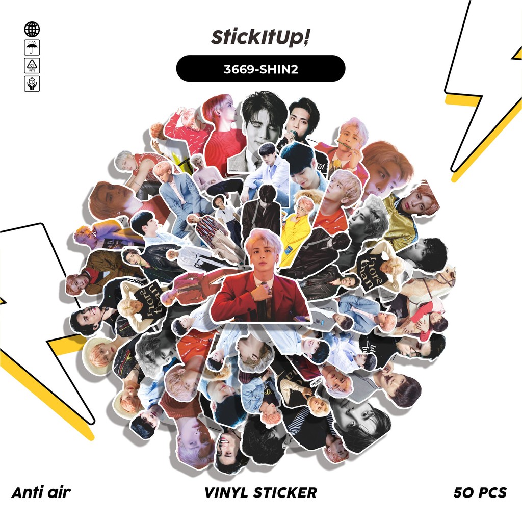 

COD✨ 50 Pcs Stiker JONGHYUN SHINEE Lucu Anti Air Untuk Dekorasi Notebook Sepeda Skateboard Handphone DIY