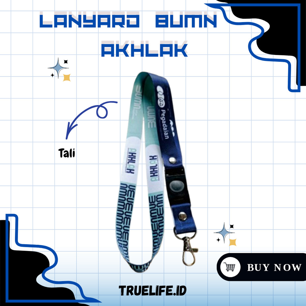 

Tali ID Card/Lanyard BUMN PEGADAIAN AKHLAK [READY STOCK]