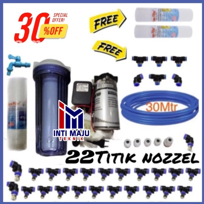 Mesin Kabut Walet Lengkap Set 22 Titik Nozzle Sprayer Misting Kabut