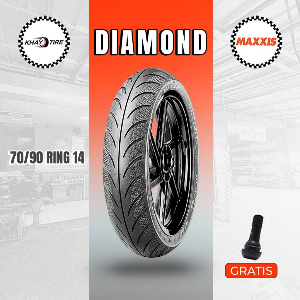 Ban Motor Matic MAXXIS DIAMOND 70/90 Ring 14 Tubeless