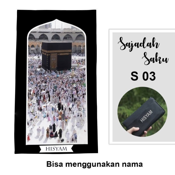 Sajadah Saku Travel Anti Slip Motif Printing