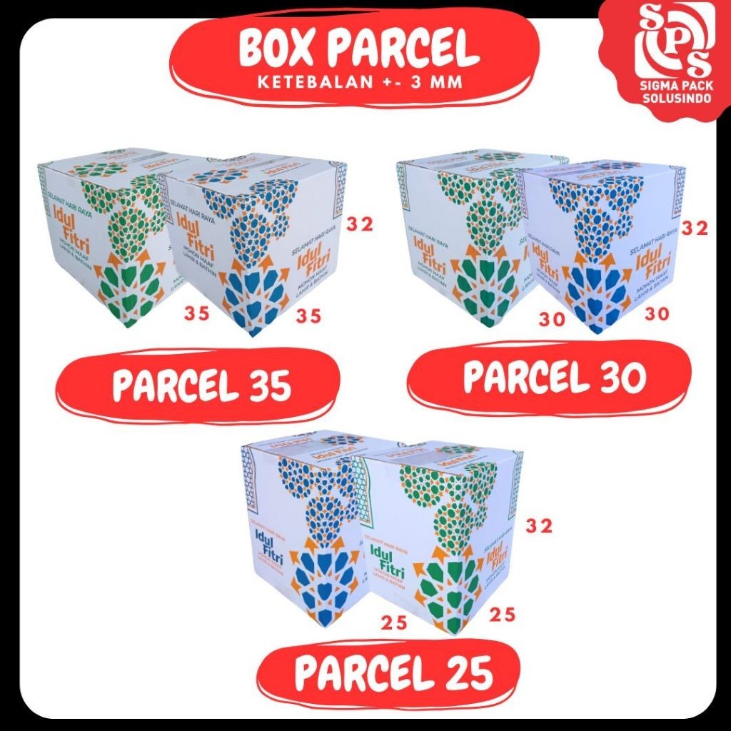 

Box Parcel Lebaran 40x25x32 /35x35x32 / 31x25x24 30x30x32 / 25x25x32 Motif Idul Fitri Hampers Oleh Oleh Sembako Bingkisan Ied Mubarak Parcel Lebaran MEDIAPACK