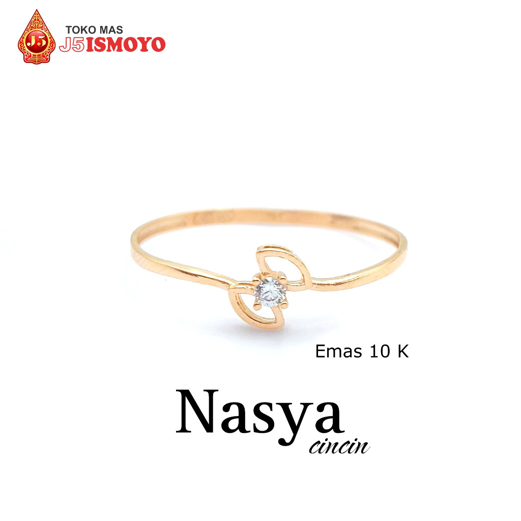 Cincin Emas Asli 10K Model Nasya J5 Ismoyo Gold