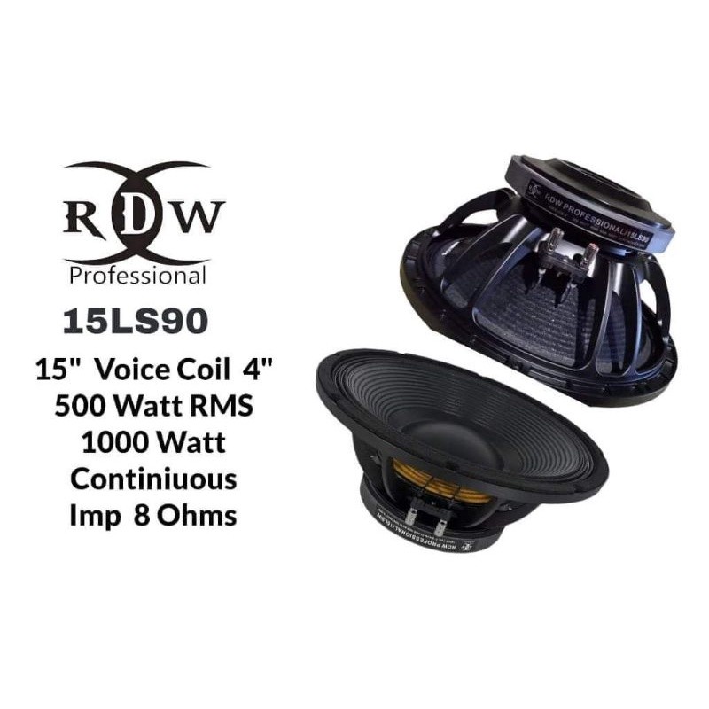 komponen Speaker rdw 15ls90 15inch original