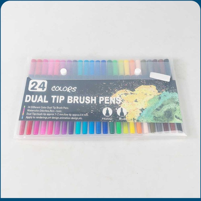 

[New Arrival] spidol warna warni sepidol double head drawing art watercolor 1 set - 24 Color
