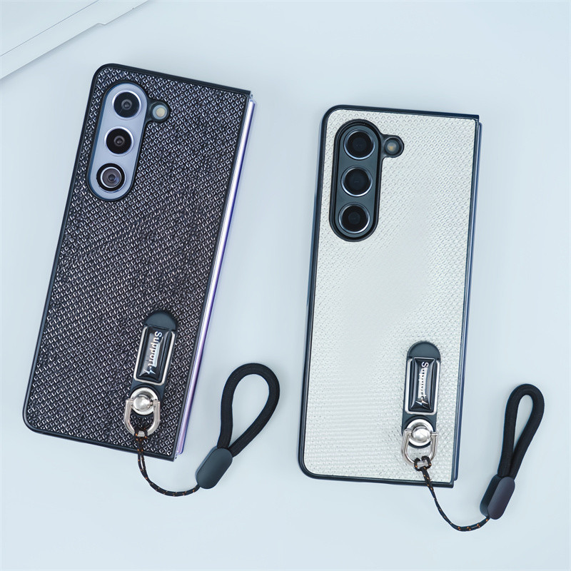 Hard Case Gliter Feel Like Jeans With Lanyard And Bracket Stand Fold Silikon Phone Case Ultra thin T