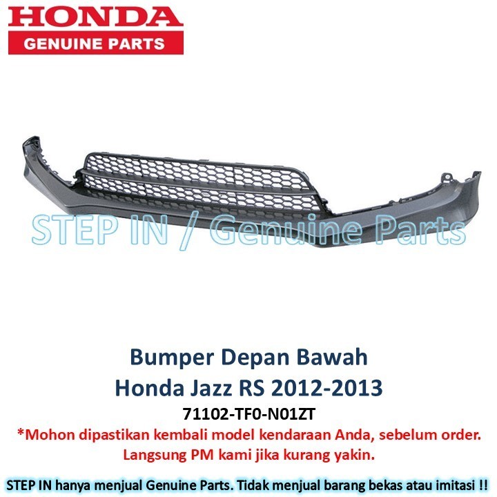 Bemper Depan Honda JAZZ GE8 RS 2012 2013 ATAS BAWAH Bumper baru GENUINE original spoiler