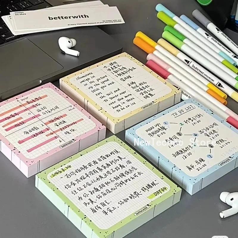 

50 Sheets Cream Color Sticky Note Pads Notepads korean stationery School Stationery Office Supplies kawaii memo pad