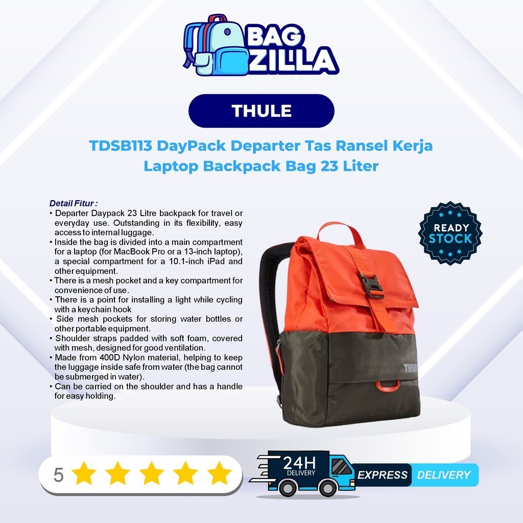 THULE TDSB113 DayPack Departer Tas Ransel Kerja Laptop Backpack Bag 23 Liter