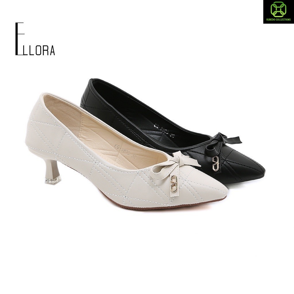ELLORA EG-8830 Sepatu Heels Wanita Kerja Import 5cm Sintetis