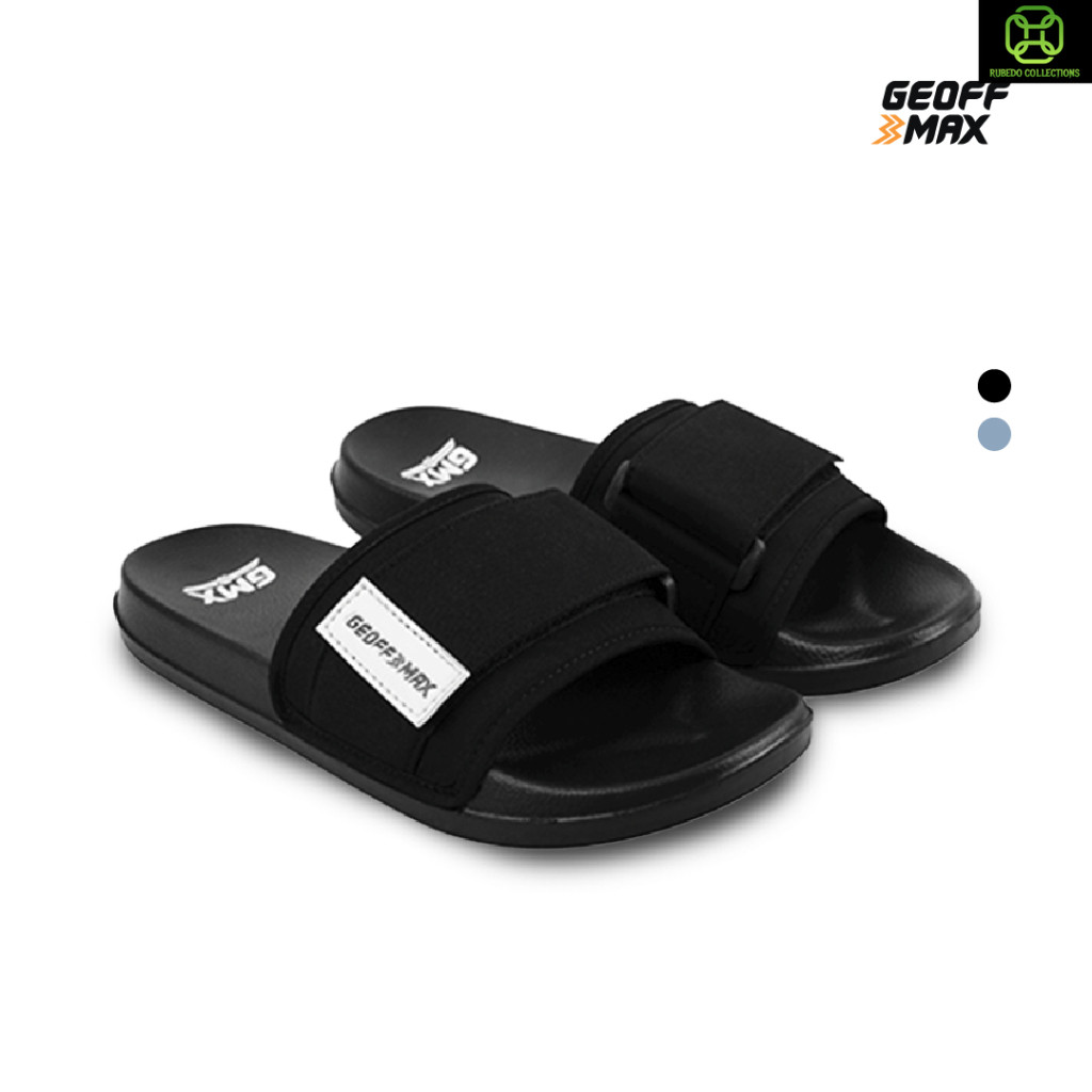 Geoff Max - Quincy Black | Sandal Slop Slipper | Sandal Unisex Anti Slip