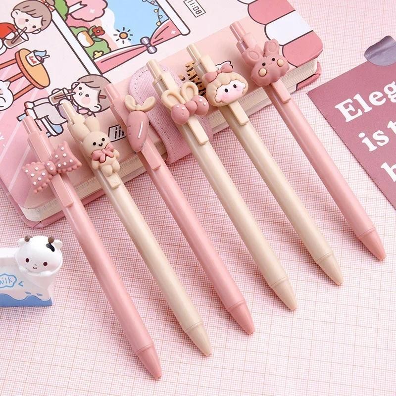 

Kawaii Girl Gel Pen 0.5mm Black Ink Smooth Writing School Office Stationery Supplies Cute Accounting Pen Holiday Gifts