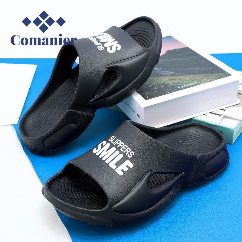 PROMO Comanier Sandal Slide Cowok Pria Sandal Selop Pria Hitam Karet Slipper EVA
