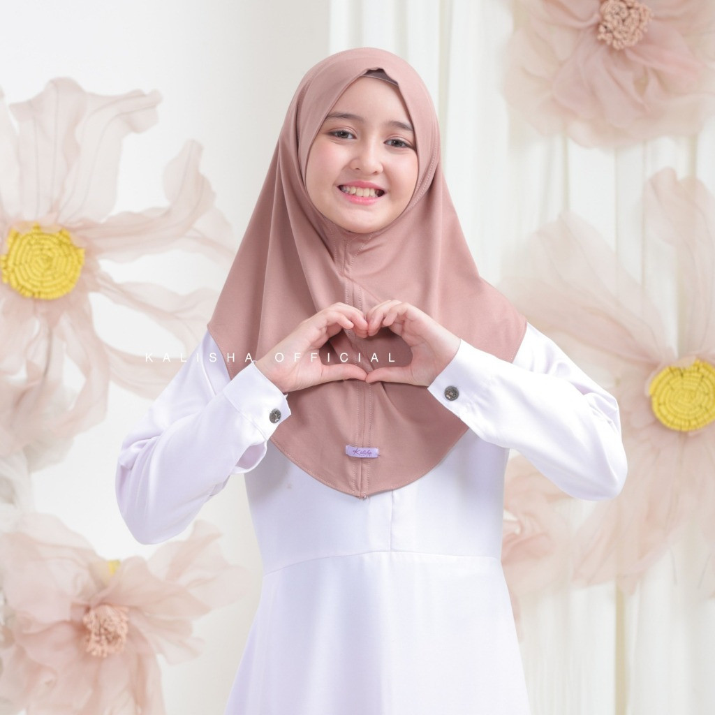 Jilbab Instan Anak Perempuan Hijab Bergo Anak Jersey Non Pet Zizah