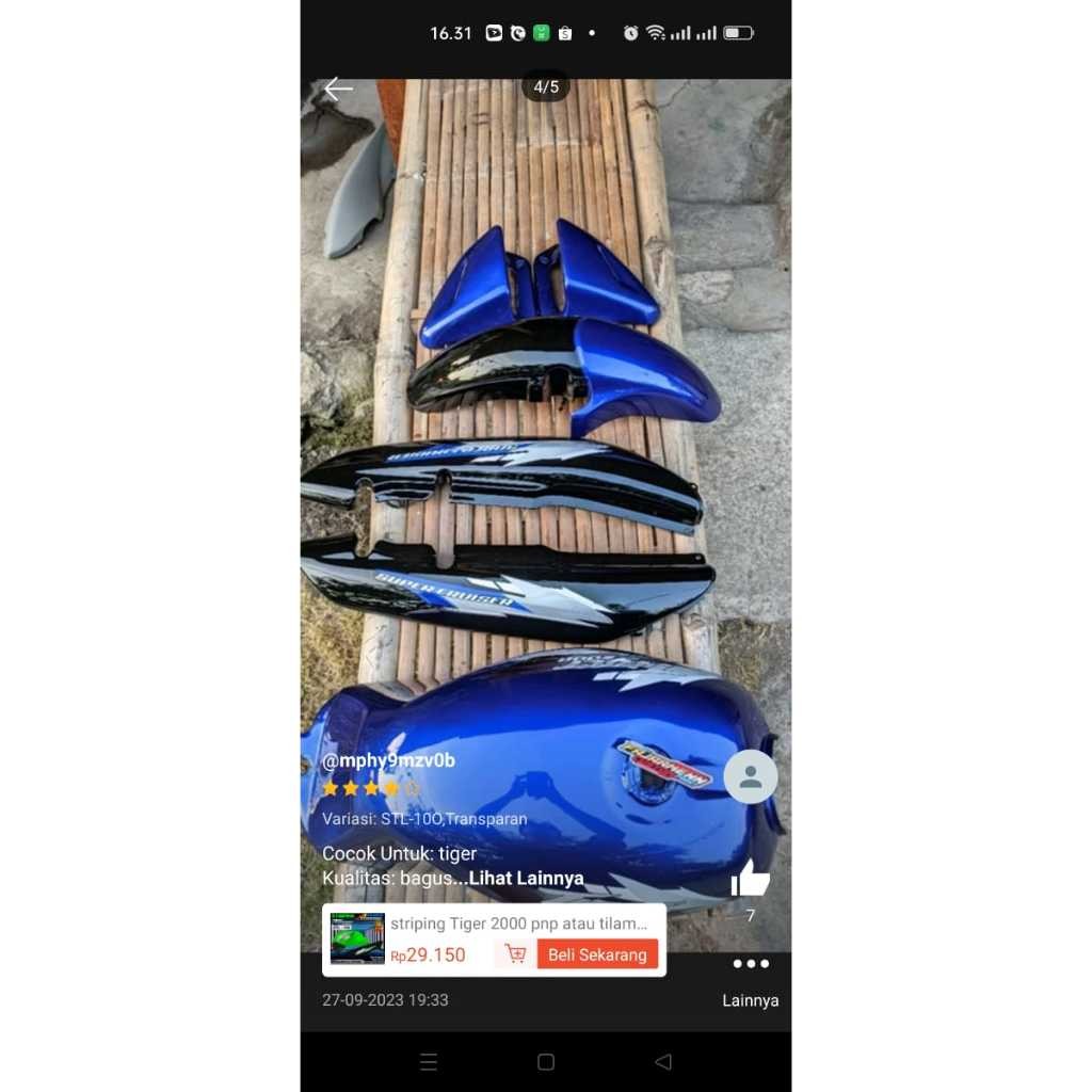 Striping Tiger 2000 Pnp Atau Tilam / Striping Variasi Tiger 2000