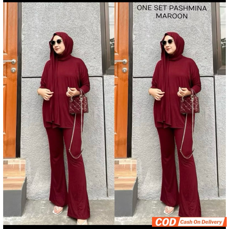 One set pasmina abaya terbaru - Setcel pasmina abaya jersy