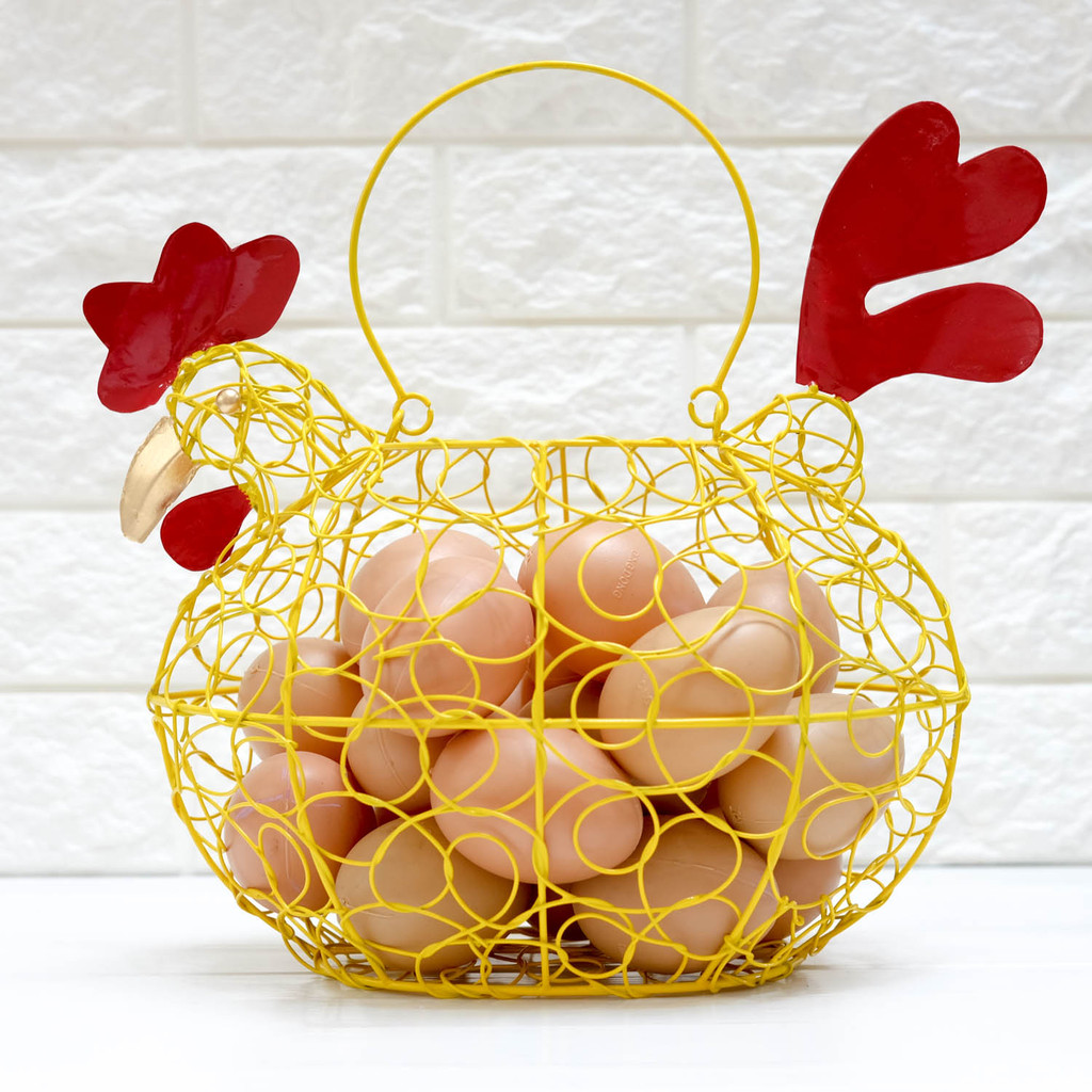 RB 1023 Keranjang Telur Ayam 2 KG Gantung Uk D / XXL Kokoh Bahan Kawat Besi Muat 26 Telur Ayam
