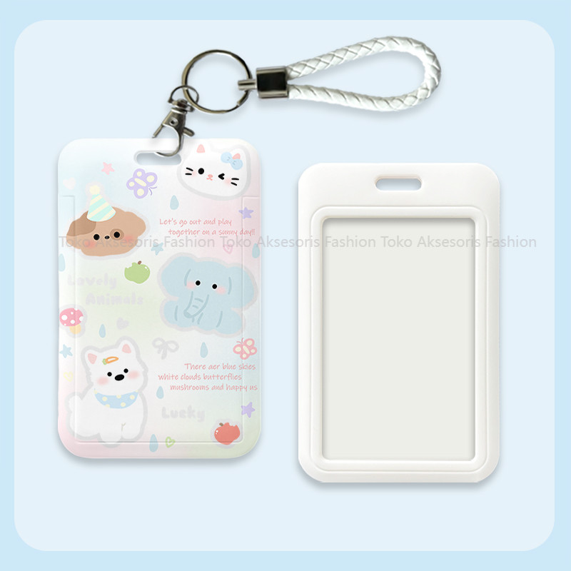 

id card holder tempat kartu lucu layer lanyard photocard aesthetic gantungan kartu nama tag cute nametag cari di lanyard 068