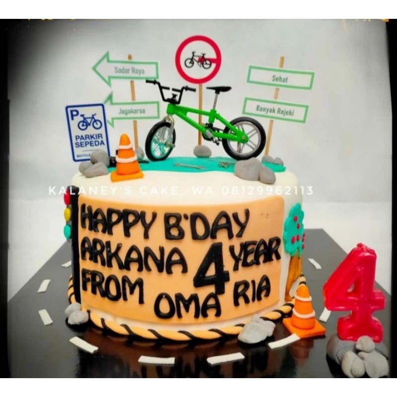 Topper Sepeda, Miniatur Sepeda,Mainan Sepeda,Hiasan Kue Sepeda
