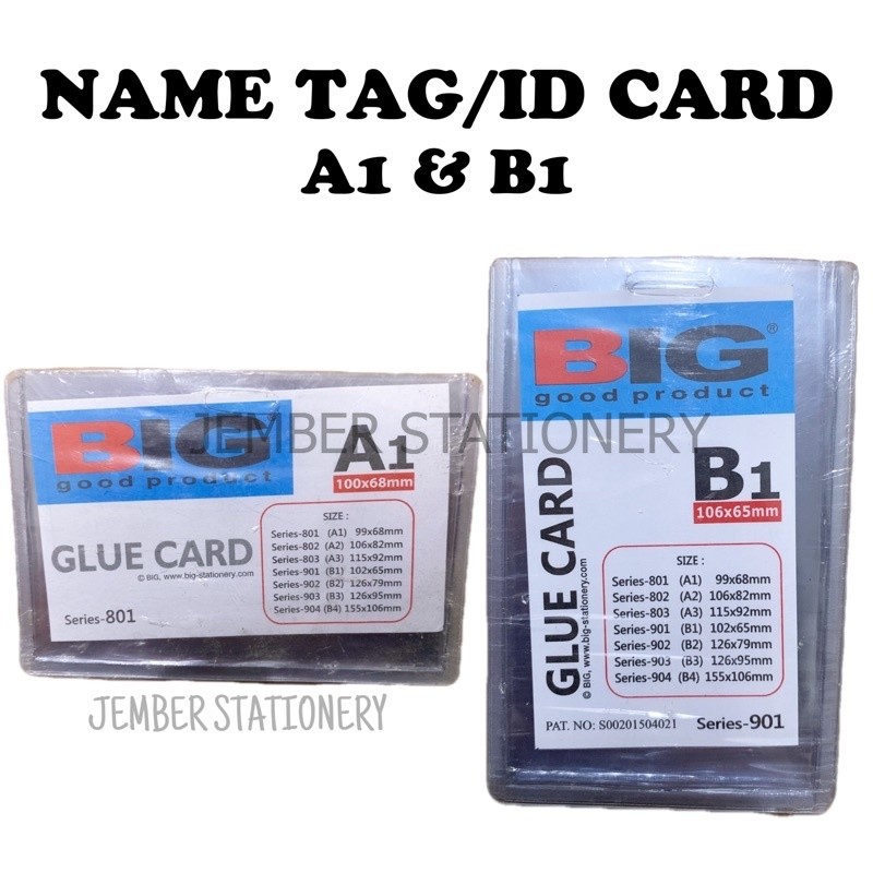 

(20pcs) Name Tag A1 B1 / ID CARD BIG