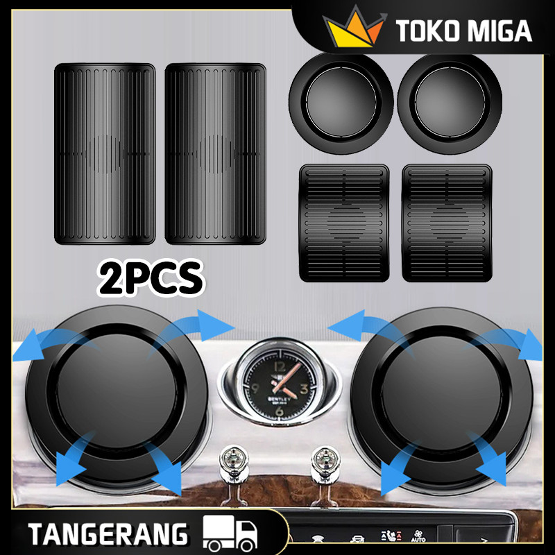 2PCS Bahan ABS Penutup Ventilasi AC Mobil Untuk AC Mobil Adjustable 360° Hindari Penutup Hembusan La