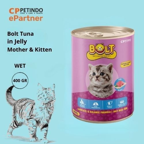 CPPETINDO Bolt Can Mother & Kitten Tuna Jelly 400 gr