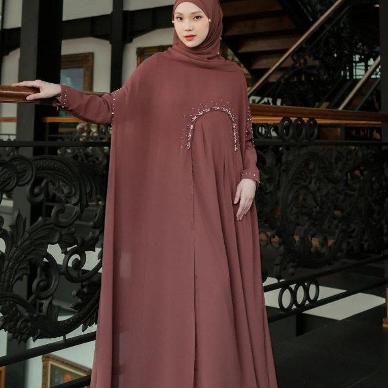 RH Abaya Syahira Set Abaya Syar'i Abaya Set Arab Abaya Set Ceruty Babdoll Abaya Set Mutiara Abaya Se
