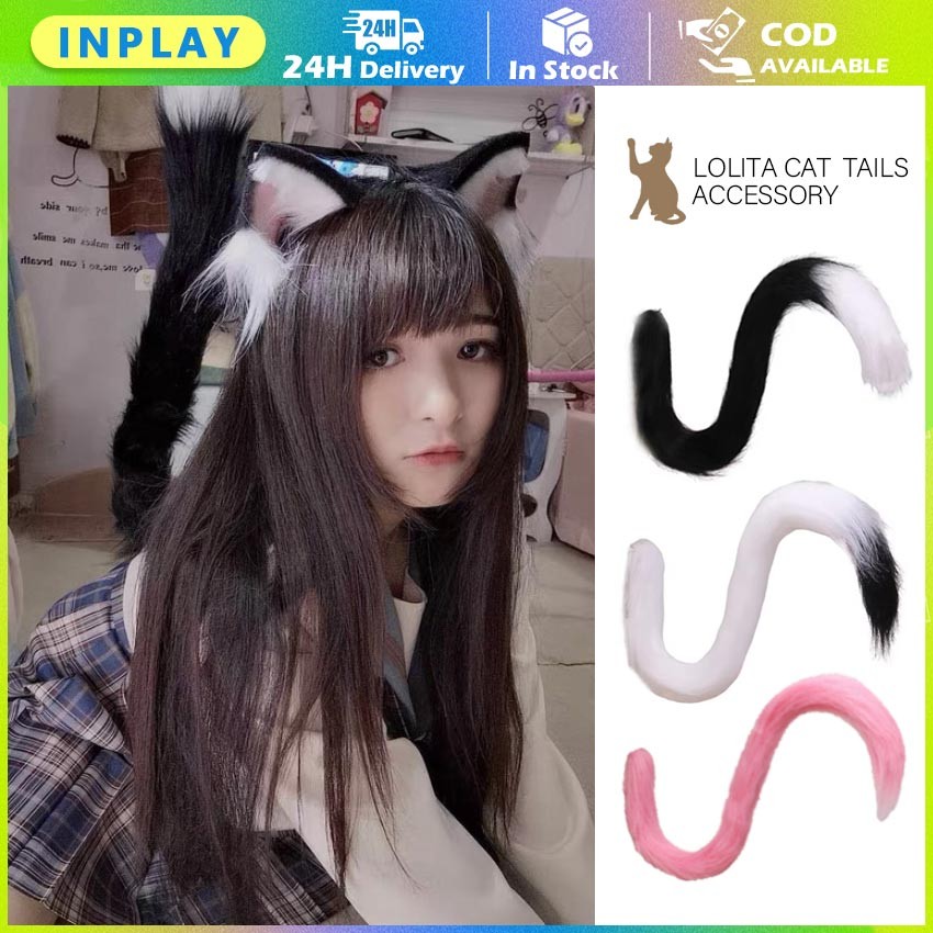 Kitten Tail Ekor Cosplay Kucing Mini untuk Anak & Dewasa / Tema Kawaii Jepang / Buntut Kucing Hallow