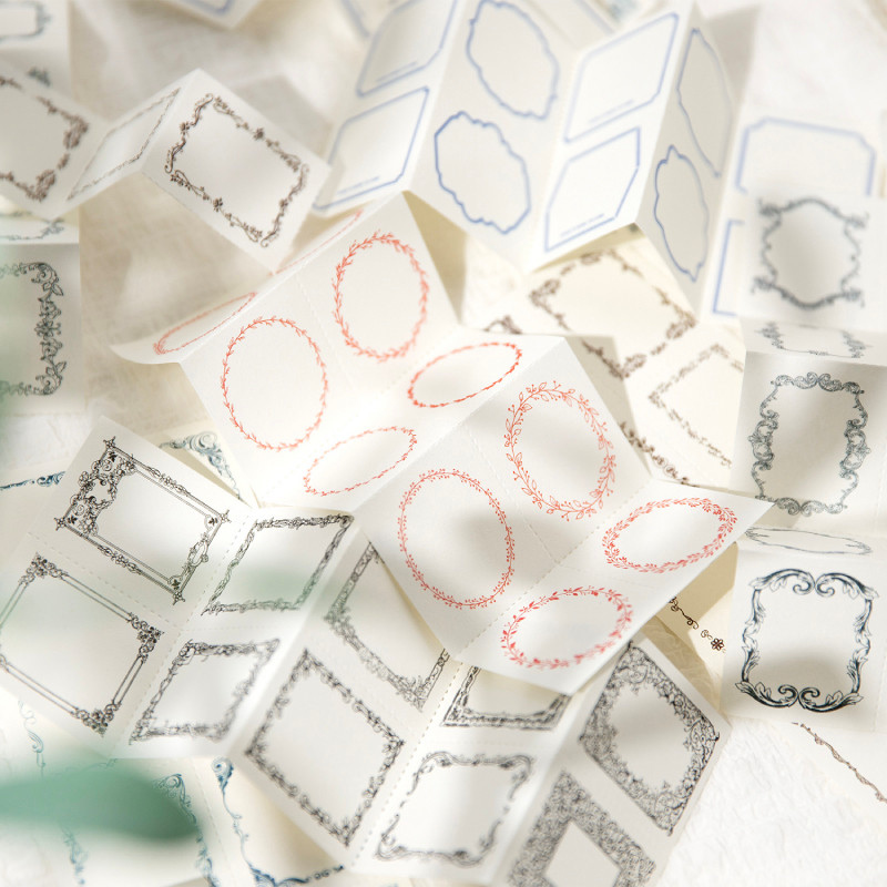 

Yoofun 30sheets Vintage Frame Memo Pad Boarder Retro Notes Paper DIY Scrapbooking Craft Collage Stationery Paper