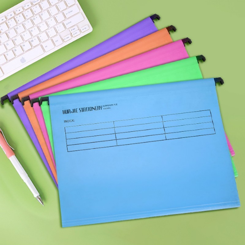 

12pcs/pack FC/A4 Extra Capacity Reinforced File Folders Fast Find Hanging Clip Category Tags Business Office Desk Organizer