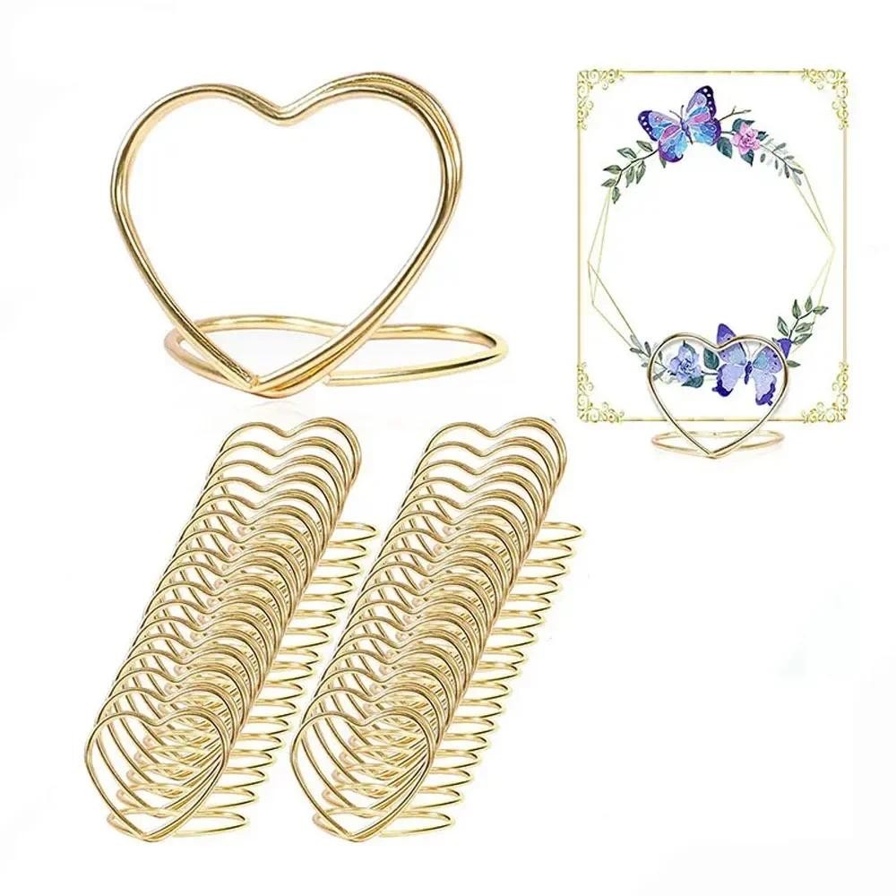 

20Pcs Metal Place Card Holders Photo Clip Stands Wedding Table Number Name Sign Stand for Wedding Birthday Party Home Decoration
