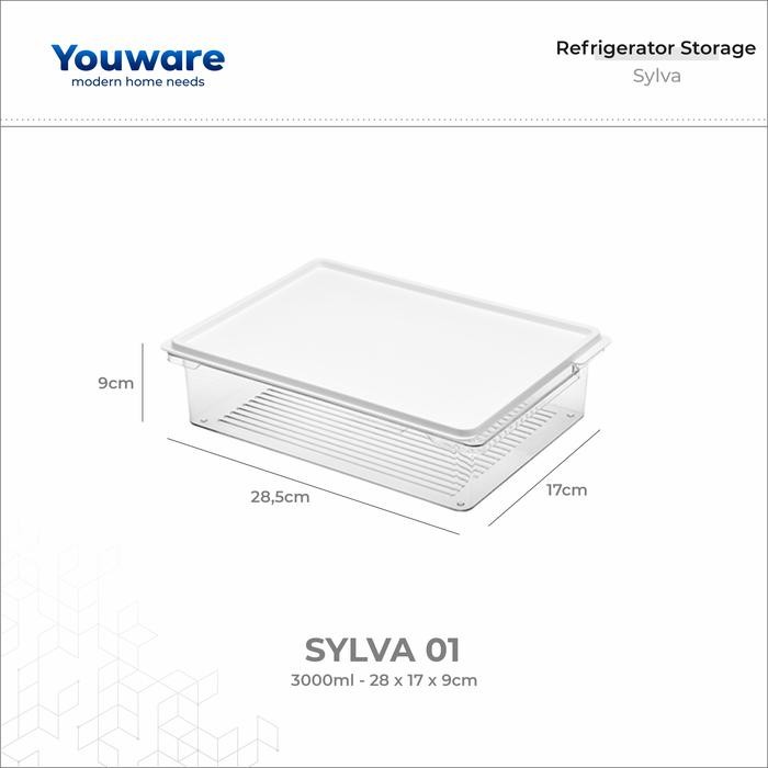 Youware - Sylva Food Preparation (termasuk saringan) BPA FREE / Kotak Penyimpanan Makanan Kulkas PP 