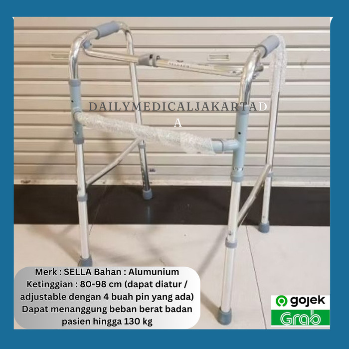 Walker Alat Bantu Jalan Lansia Standar Kemenkes /WALKER TANPA RODA RMS - sellaco