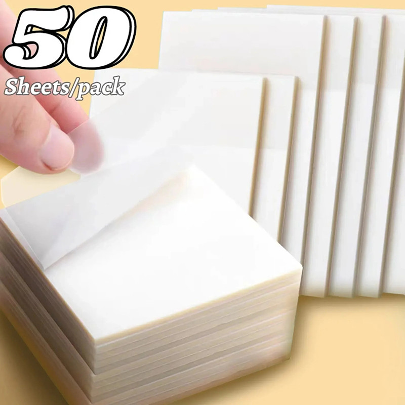

Clear Transparent Wateproof Sticky Note Scrapes Stickers Note Pads Paper Clear Notepad Student School Stationery Office Supplies